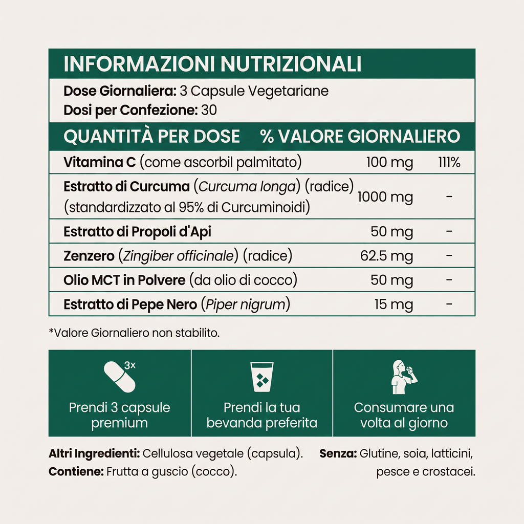 Ritrova Mobilità e Benessere Articolare - Curcuma (1000mg)