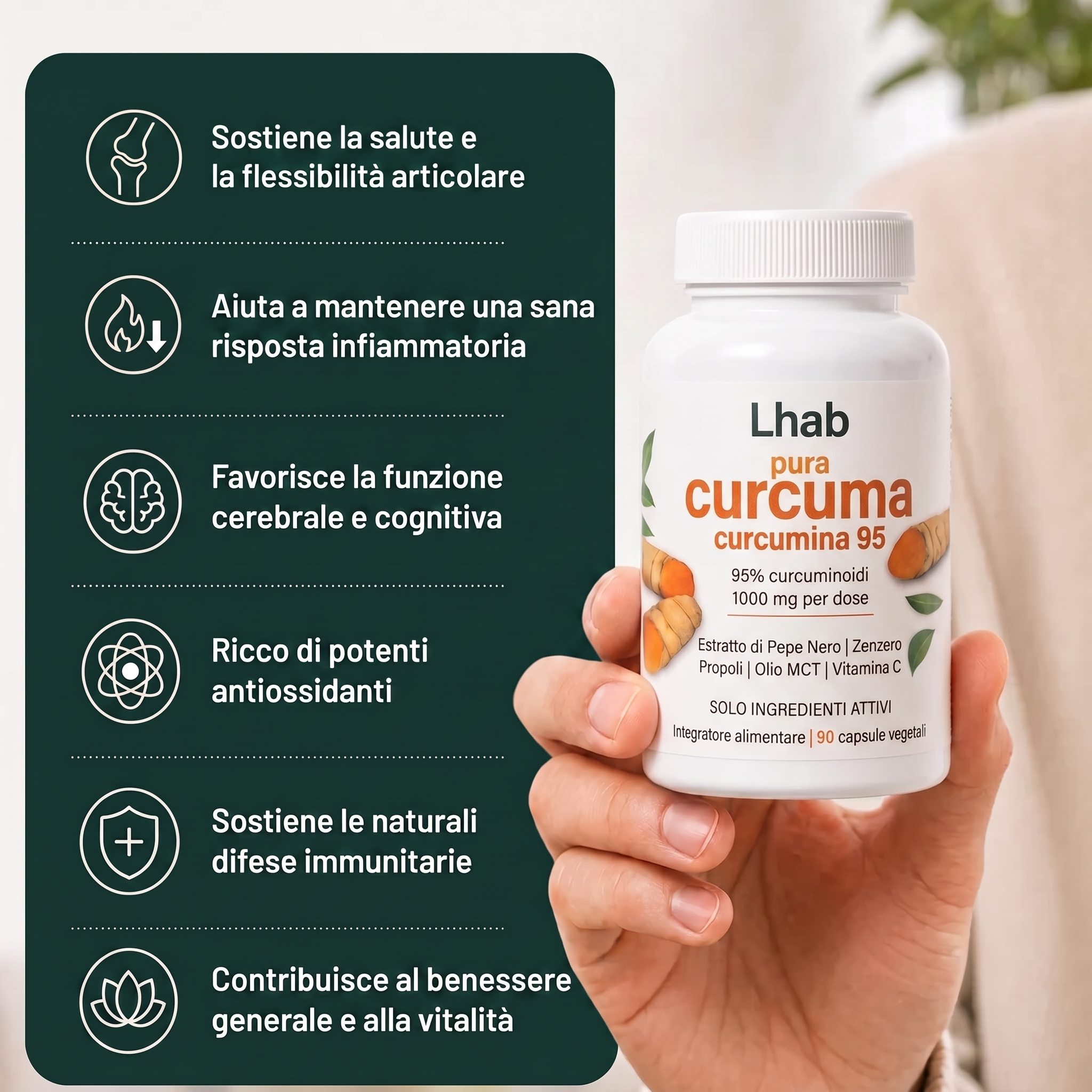 Ritrova Mobilità e Benessere Articolare - Curcuma (1000mg)